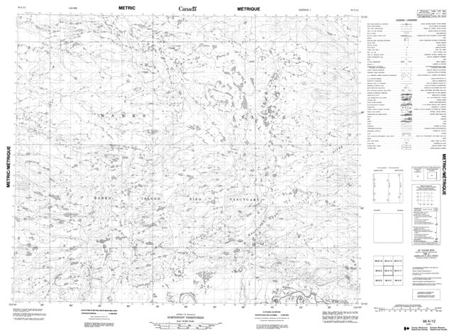 No Title Topographic Paper Map 098A12 at 1:50,000 scale