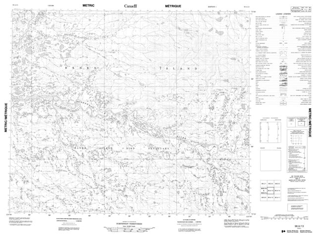 No Title Topographic Paper Map 098A13 at 1:50,000 scale