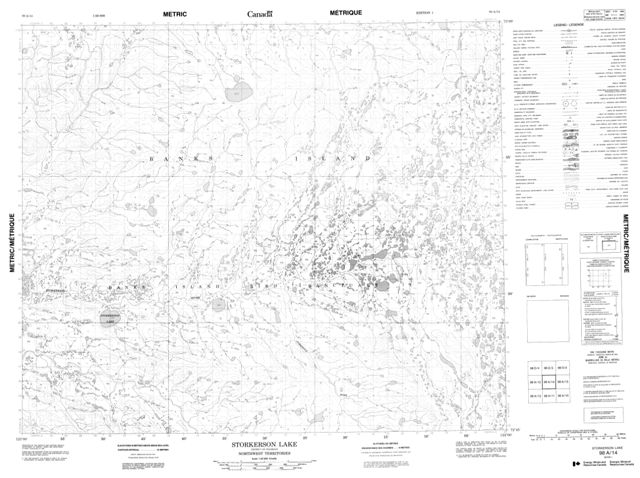 Storkerson Lake Topographic Paper Map 098A14 at 1:50,000 scale