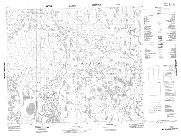 No Title Topographic Paper Map 098A15 at 1:50,000 scale