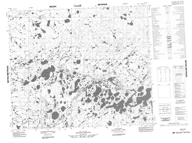 No Title Topographic Paper Map 098A16 at 1:50,000 scale