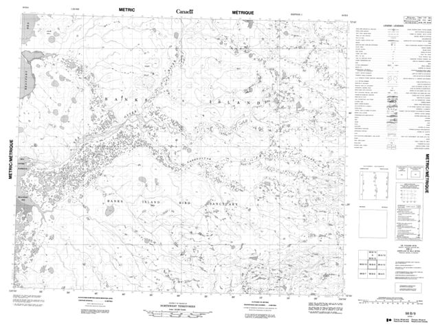 No Title Topographic Paper Map 098B09 at 1:50,000 scale