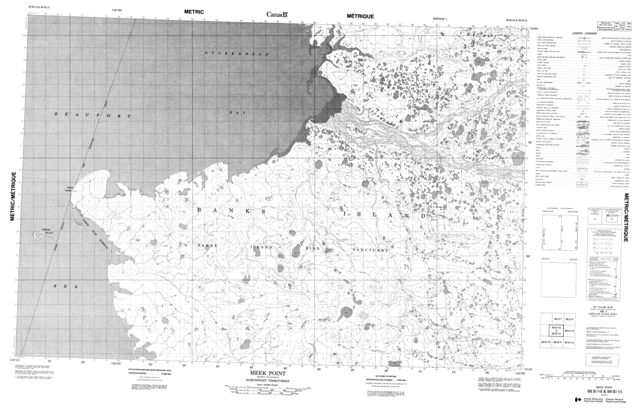 Meek Point Topographic Paper Map 098B16 at 1:50,000 scale