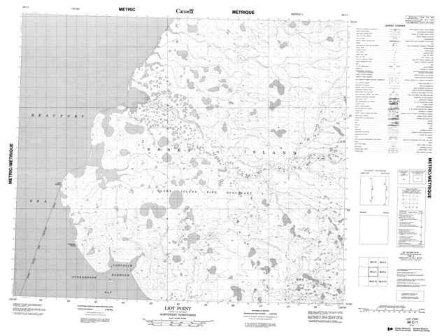 Liot Point Topographic Paper Map 098C01 at 1:50,000 scale