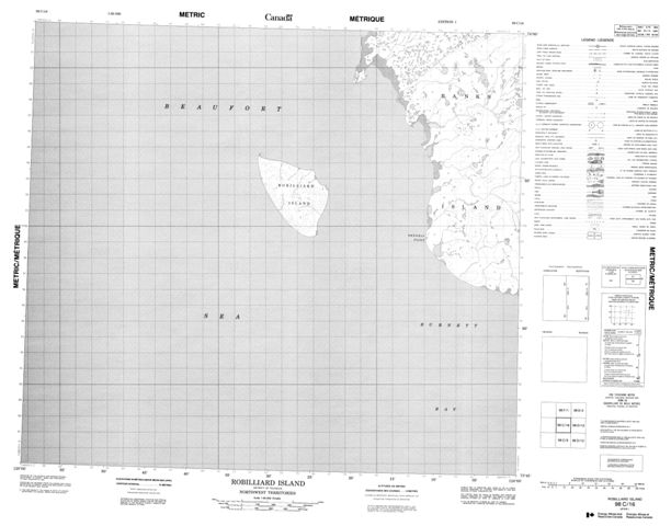 Robilliard Island Topographic Paper Map 098C16 at 1:50,000 scale