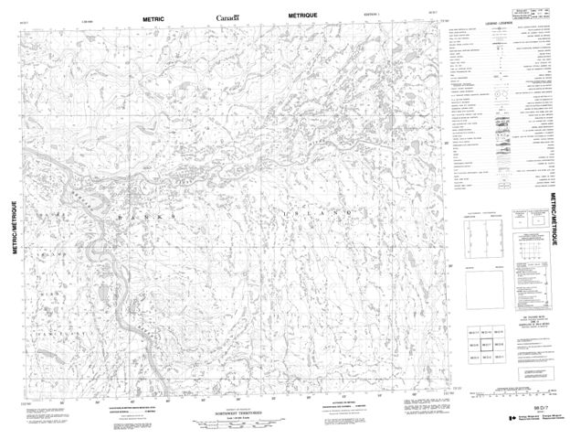 No Title Topographic Paper Map 098D07 at 1:50,000 scale