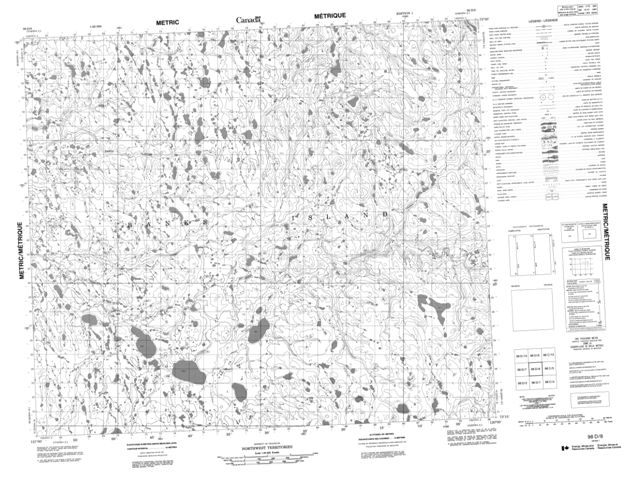 No Title Topographic Paper Map 098D08 at 1:50,000 scale