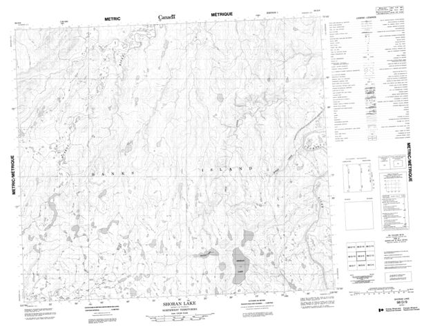 Shoran Lake Topographic Paper Map 098D09 at 1:50,000 scale