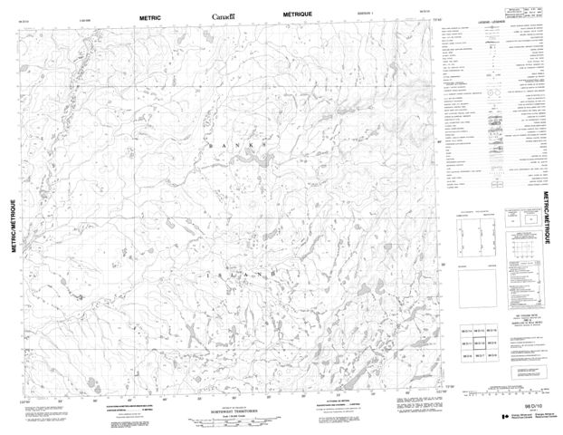 No Title Topographic Paper Map 098D10 at 1:50,000 scale