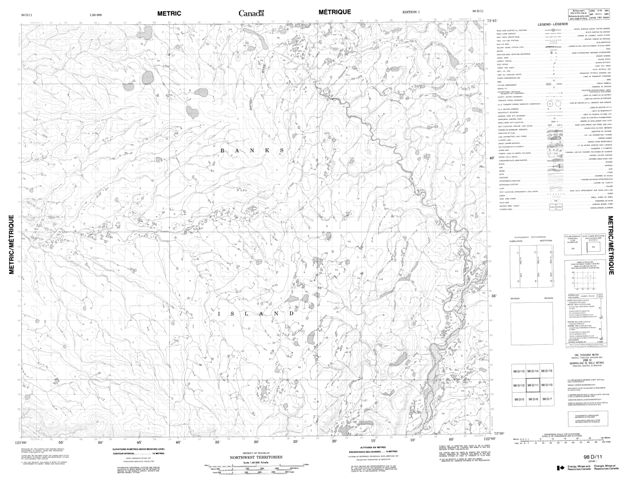 No Title Topographic Paper Map 098D11 at 1:50,000 scale