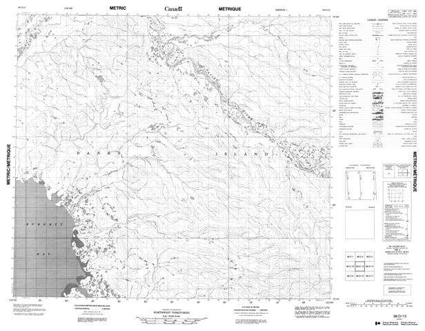 No Title Topographic Paper Map 098D13 at 1:50,000 scale