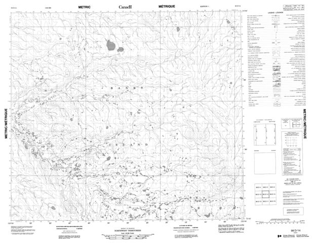No Title Topographic Paper Map 098D14 at 1:50,000 scale