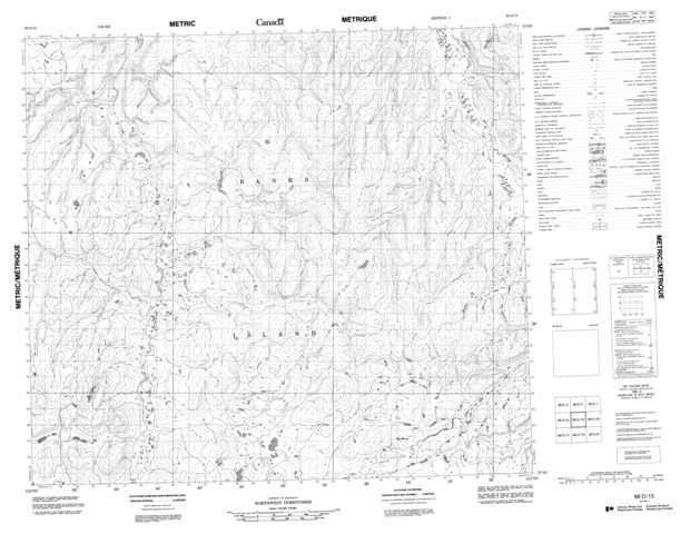 No Title Topographic Paper Map 098D15 at 1:50,000 scale