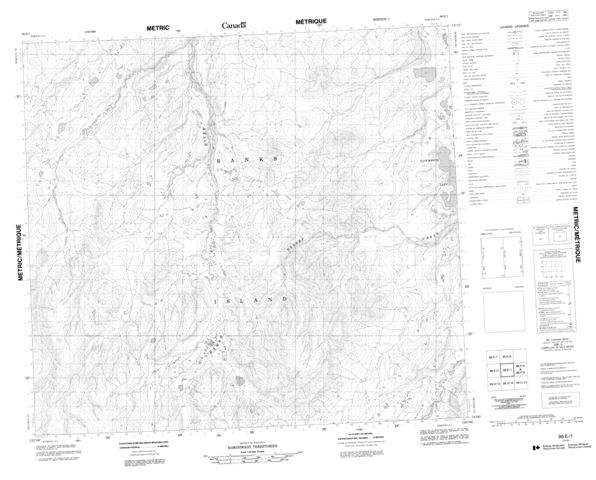 No Title Topographic Paper Map 098E01 at 1:50,000 scale