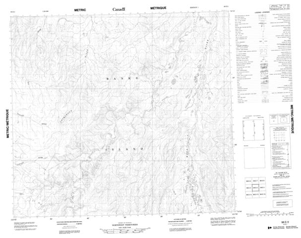 No Title Topographic Paper Map 098E02 at 1:50,000 scale