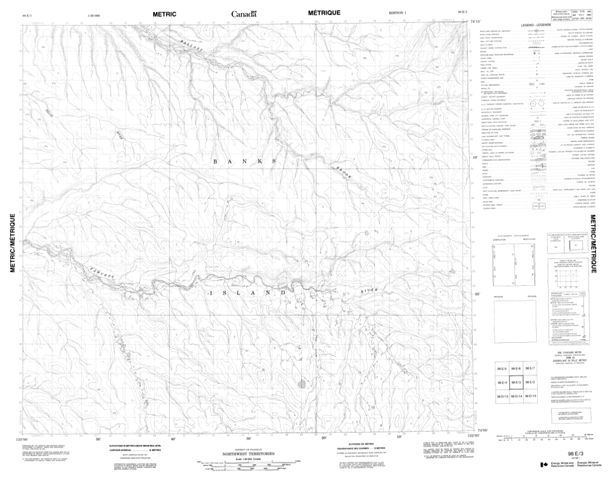 No Title Topographic Paper Map 098E03 at 1:50,000 scale