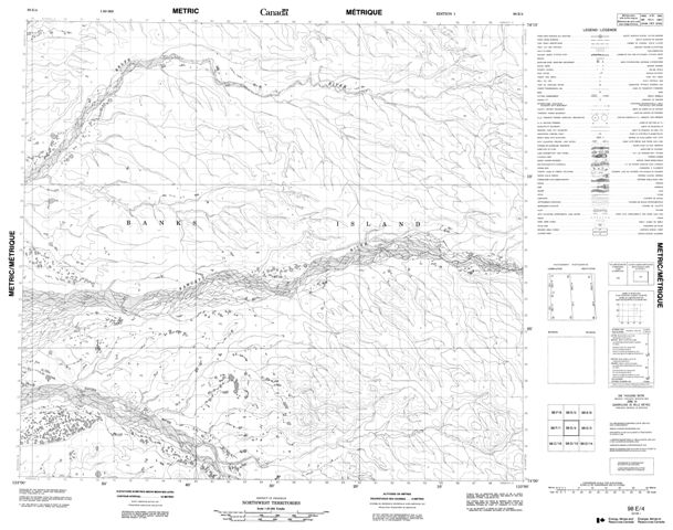 No Title Topographic Paper Map 098E04 at 1:50,000 scale