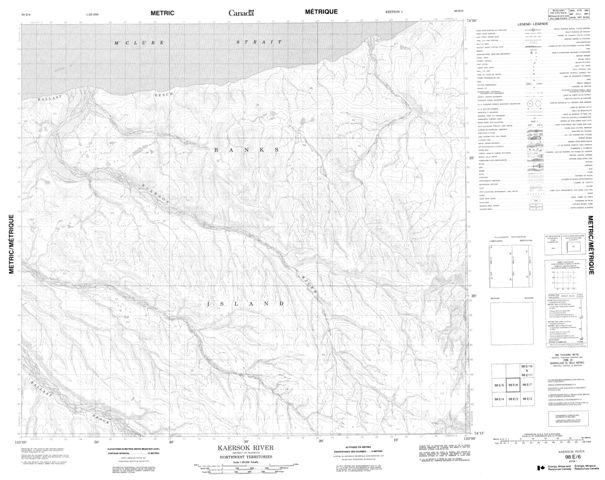 Kaersok River Topographic Paper Map 098E06 at 1:50,000 scale