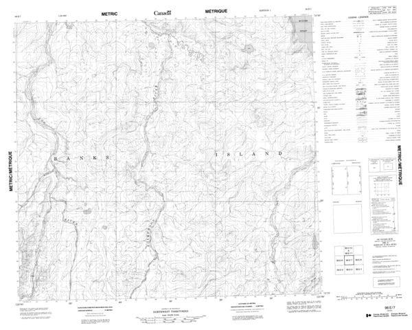 No Title Topographic Paper Map 098E07 at 1:50,000 scale