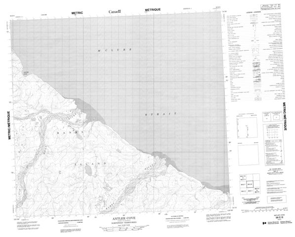 Antler Cove Topographic Paper Map 098E08 at 1:50,000 scale