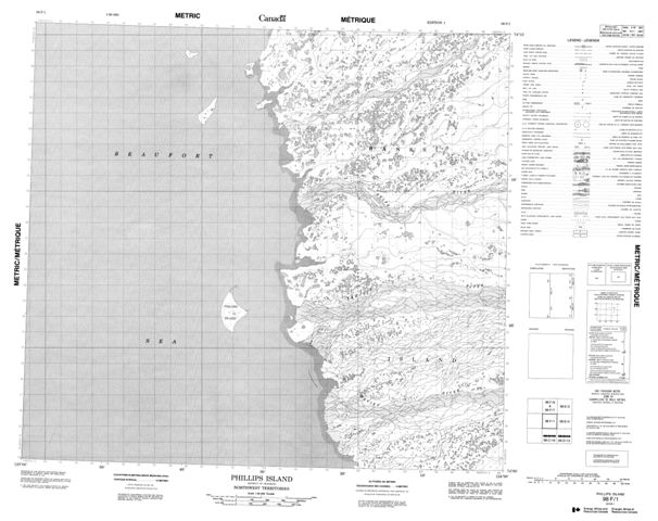 Phillips Island Topographic Paper Map 098F01 at 1:50,000 scale