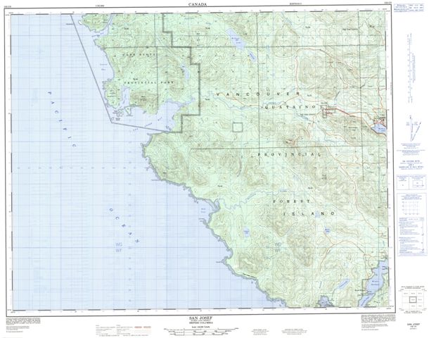 San Josef Topographic Paper Map 102I09 at 1:50,000 scale