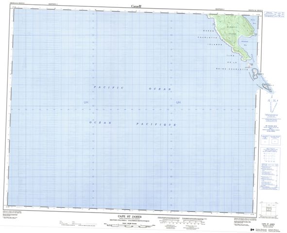 Cape St James Topographic Paper Map 102O14 at 1:50,000 scale