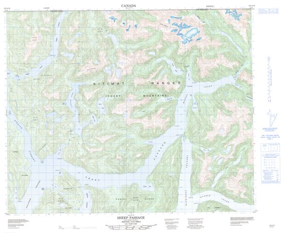 Sheep Passage Topographic Paper Map 103A16 at 1:50,000 scale