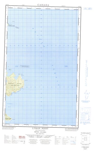 Lyman Point Topographic Paper Map 103B02W at 1:50,000 scale