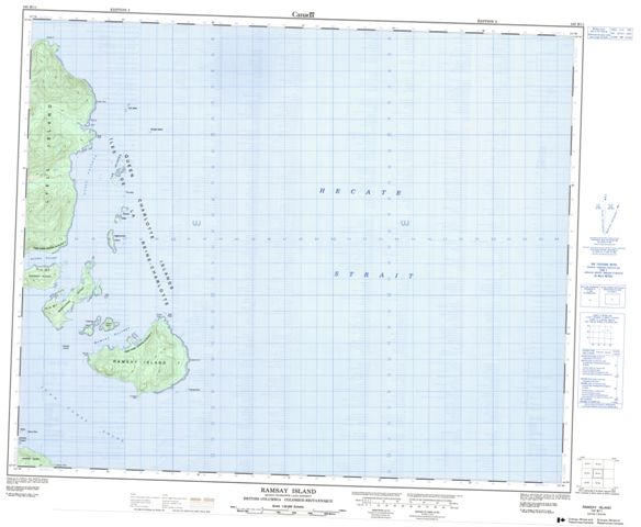 Ramsay Island Topographic Paper Map 103B11 at 1:50,000 scale