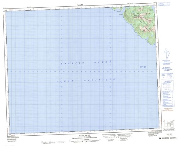 Tasu Head Topographic Paper Map 103C09 at 1:50,000 scale