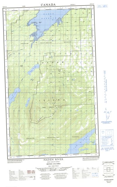 Naden River Topographic Paper Map 103F15E at 1:50,000 scale