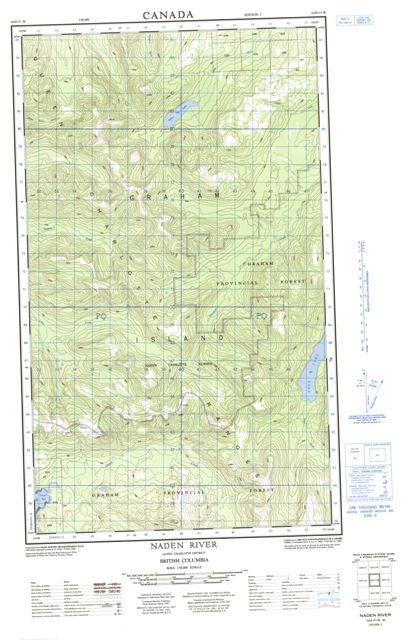 Naden River Topographic Paper Map 103F15W at 1:50,000 scale