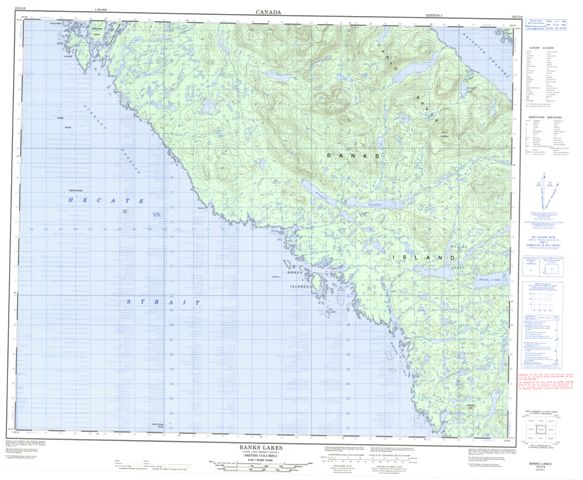 Banks Lakes Topographic Paper Map 103G08 at 1:50,000 scale