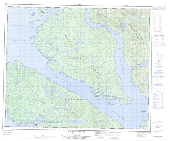 Mccauley Island Topographic Paper Map 103G09 at 1:50,000 scale
