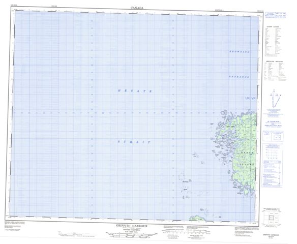 Griffith Harbour Topographic Paper Map 103G10 at 1:50,000 scale