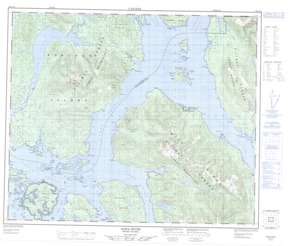 Oona River Topographic Paper Map 103G16 at 1:50,000 scale