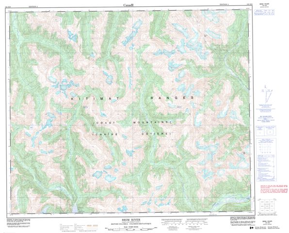 Brim River Topographic Paper Map 103H09 at 1:50,000 scale