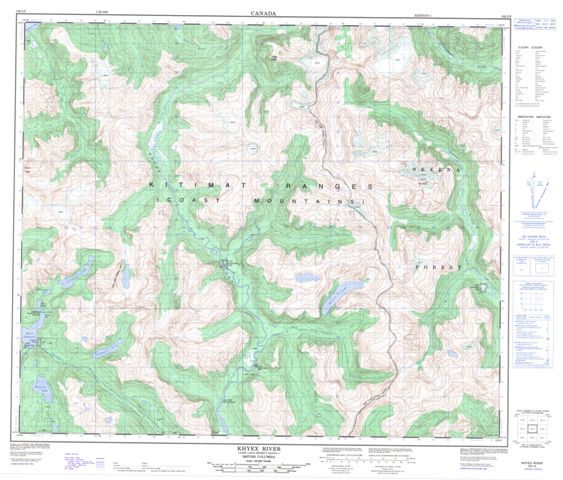 Khyex Topographic Paper Map 103I05 at 1:50,000 scale