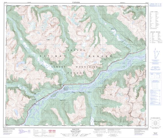 Salvus Topographic Paper Map 103I06 at 1:50,000 scale