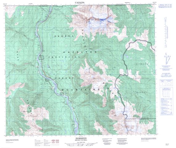 Dorreen Topographic Paper Map 103I16 at 1:50,000 scale