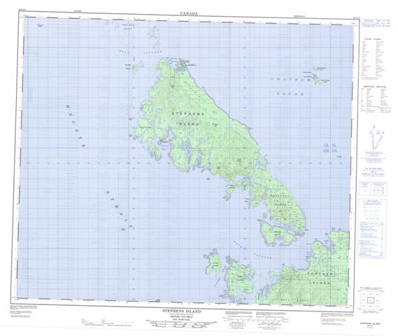 Stephens Island Topographic Paper Map 103J02 at 1:50,000 scale