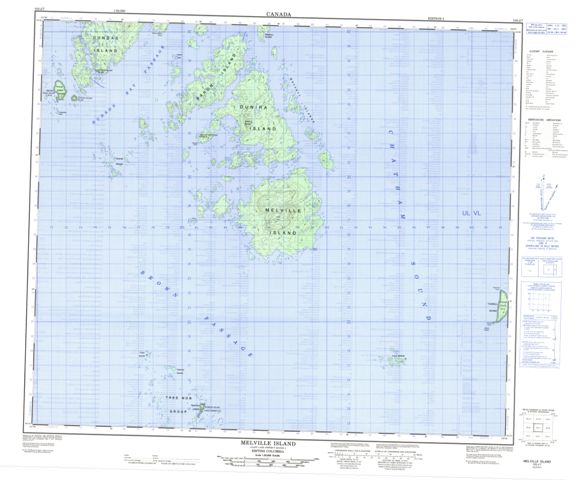 Melville Island Topographic Paper Map 103J07 at 1:50,000 scale