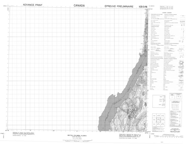 No Title Topographic Paper Map 103O16 at 1:50,000 scale