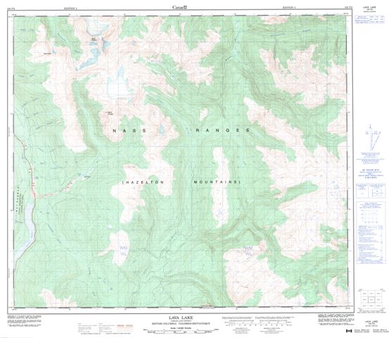 Lava Lake Topographic Paper Map 103P02 at 1:50,000 scale