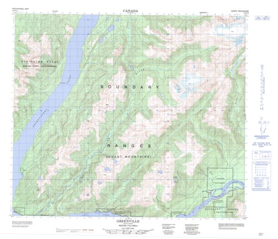 Greenville Topographic Paper Map 103P04 at 1:50,000 scale
