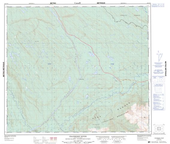 Cranberry River Topographic Paper Map 103P10 at 1:50,000 scale