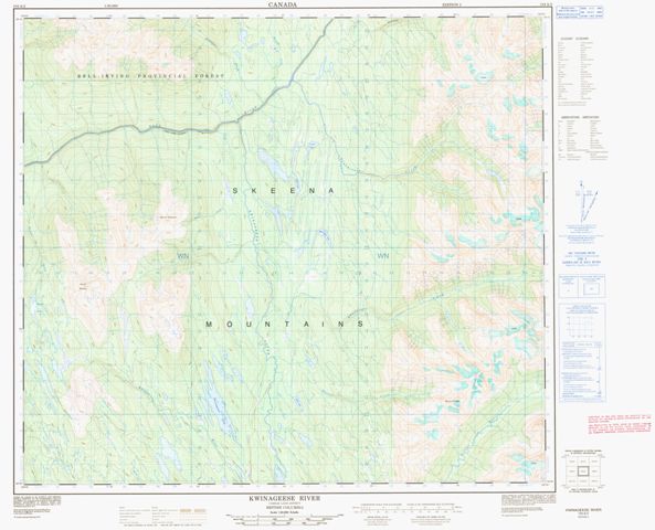 Kwinageese River Topographic Paper Map 104A02 at 1:50,000 scale