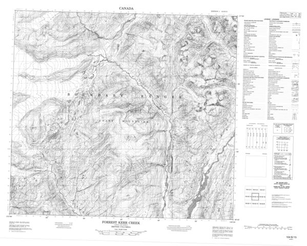 Forrest Kerr Creek Topographic Paper Map 104B15 at 1:50,000 scale