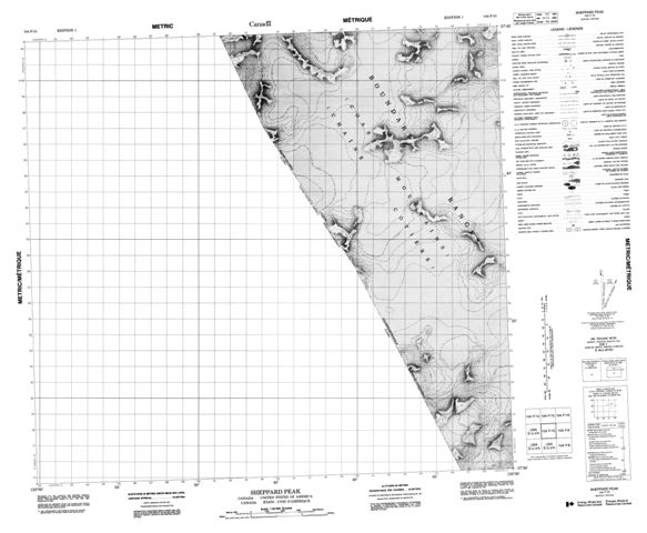 Sheppard Peak Topographic Paper Map 104F10 at 1:50,000 scale
